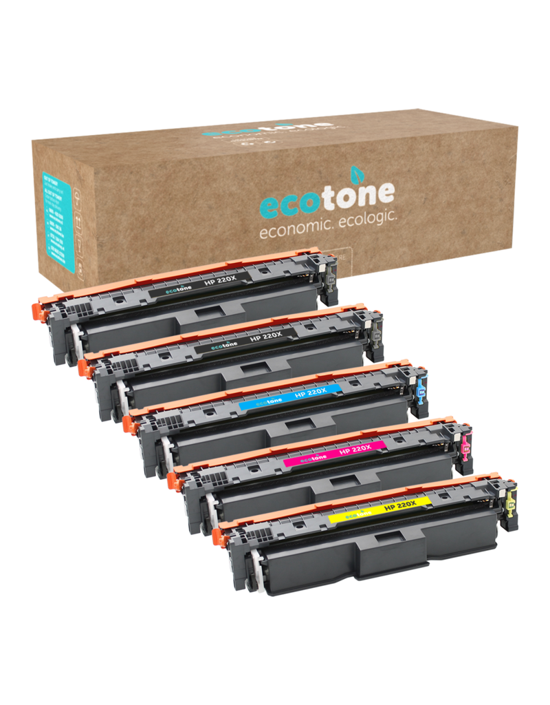 Ecotone Ecopack (Replaces HP 220X toner) 2xBL + 1xCMY  - (BL 2x7500 Pages) (CMY 3x5500 Pages)