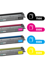 Ecotone Ecopack (Replaces Brother TN-248XL toner) 2xBL + 1xCMY  - (BL 2x3000 Pages) (CMY 3x2300 Pages)