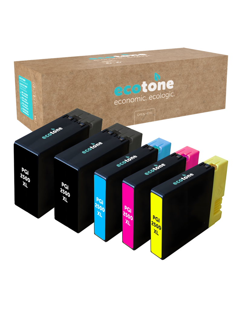 Ecotone Ecopack (Replaces Canon PGI-2500XL ink) 2xBL + 1xCMY  - (BL 2x2500 Pages) (CMY 3x1765 Pages)