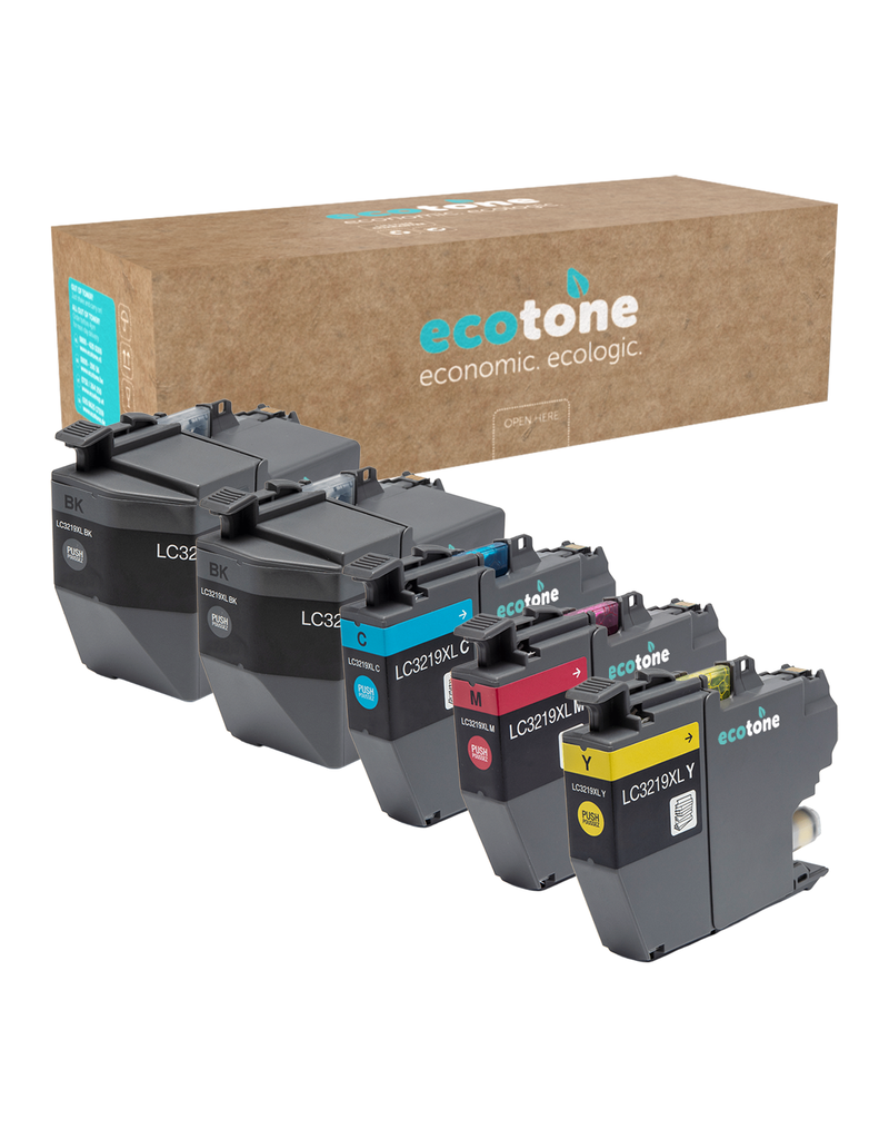 Ecotone Ecopack (Replaces Brother LC-3219XL ink) 2xBL + 1xCMY  - (BL 2x2940 Pages) (CMY 3x1600 Pages)