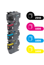Ecotone Ecopack (replaces Brother LC-3219XL) 2xBL(2940P), 1xCMY(3x1600P)