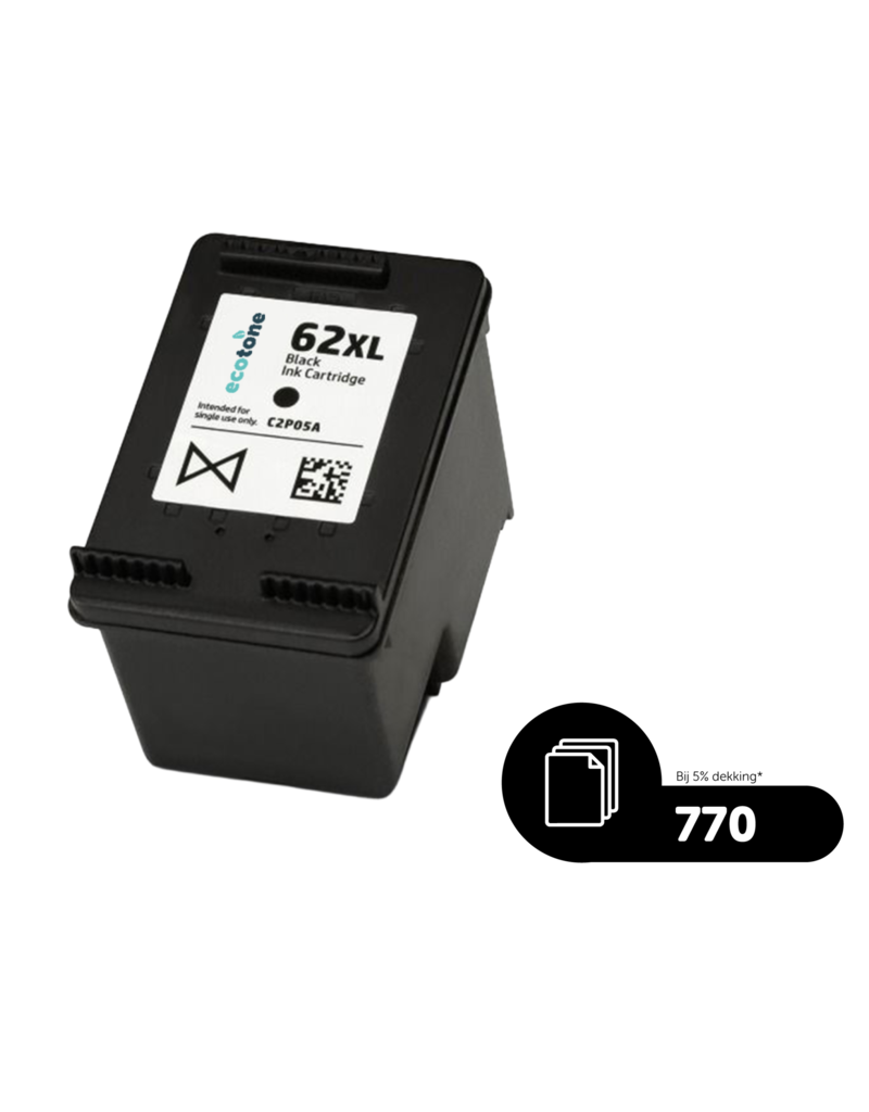 Ecotone Ecopack (Replaces HP 62XL C2P05AE ink) 4xBL - (BL 4x770 Pages)