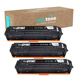 Ecotone Ecopack (Replaces HP 410A CF410A toner) 3xBL