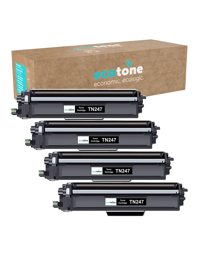 Ecotone Ecopack (replaces Brother TN-247BK) 4xBL(3000P) CC