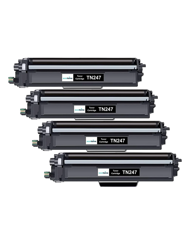 Ecotone Ecopack (replaces Brother TN-247BK) 4xBL(3000P) CC