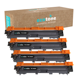 Ecotone Ecopack (Replaces Brother TN-241BK toner) 4xBL