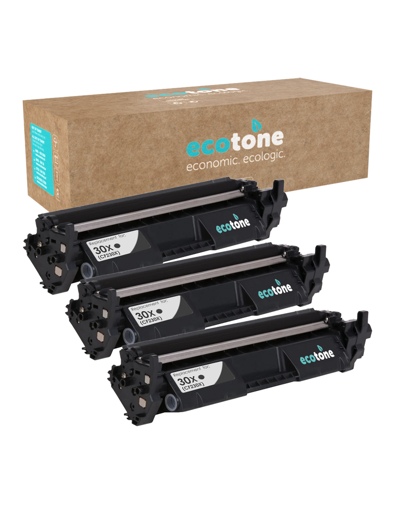 Ecotone Ecopack (Replaces HP 30X CF230X toner) 3xBL - (BL 3x3500 Pages)