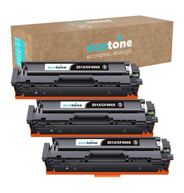 Ecotone Ecopack (Replaces HP 201X CF400X toner) 3xBL