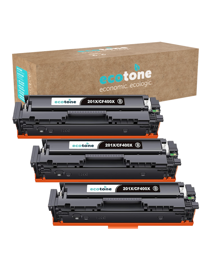Ecotone Ecopack (Replaces HP 201X CF400X toner) 3xBL - (BL 3x2800 Pages)