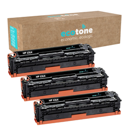 Ecotone Ecopack (Replaces HP 131X CF210X toner) 3xBL