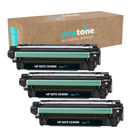 Ecotone Ecopack (Replaces HP 507X CE400X toner) 3xBL