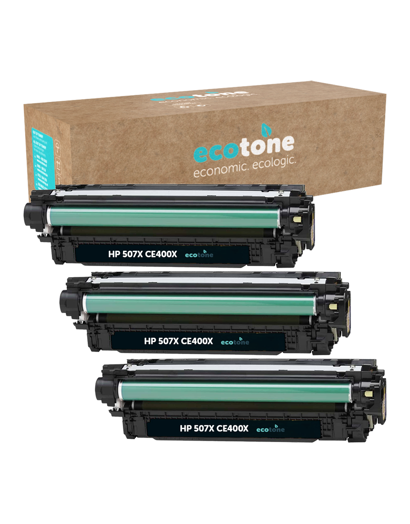 Ecotone Ecopack (Replaces HP 507X CE400X toner) 3xBL - (BL 3x11000 Pages)