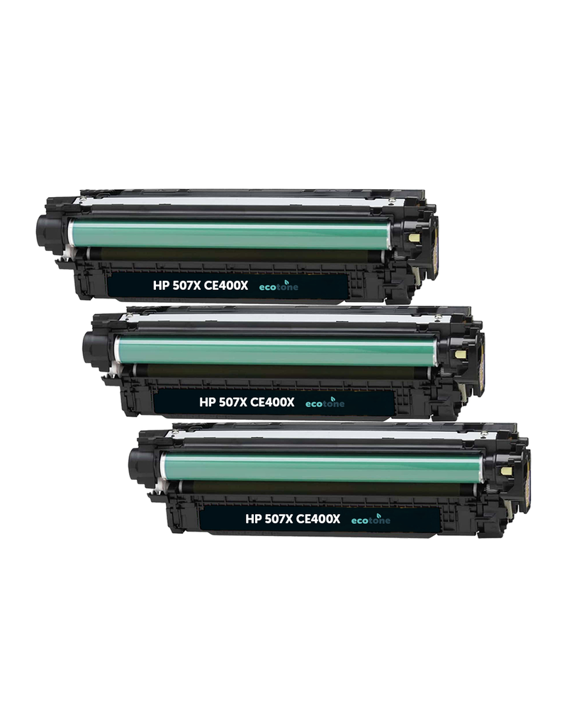 Ecotone Ecopack (Replaces HP 507X CE400X toner) 3xBL - (BL 3x11000 Pages)