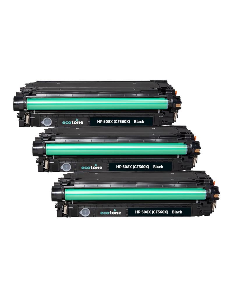 Ecotone Ecopack (Replaces HP 508X CF360X toner) 3xBL - (BL 3x12500 Pages)