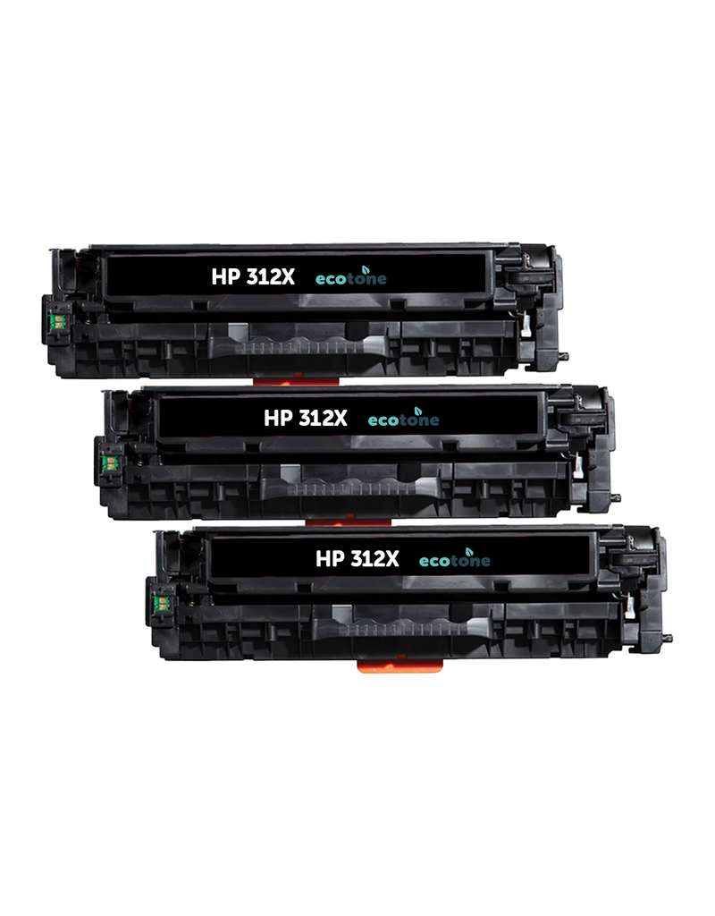 Ecotone Ecopack (Replaces HP 312X CF380X toner) 3xBL - (BL 3x4400 Pages)