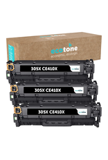 Ecotone Ecopack (Replaces HP 305X CE410X toner) 3xBL - (BL 3x4000 Pages)