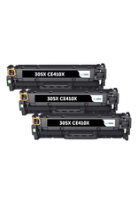 Ecotone Ecopack (Replaces HP 305X CE410X toner) 3xBL - (BL 3x4000 Pages)