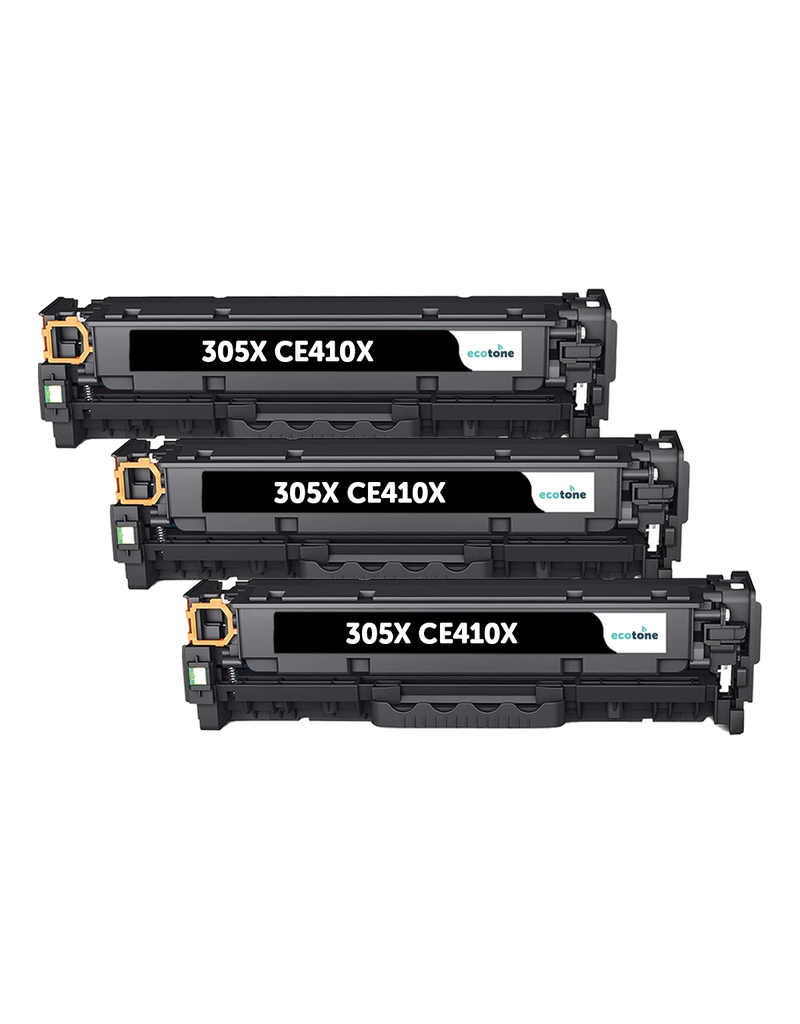 Ecotone Ecopack (Replaces HP 305X CE410X toner) 3xBL - (BL 3x4000 Pages)