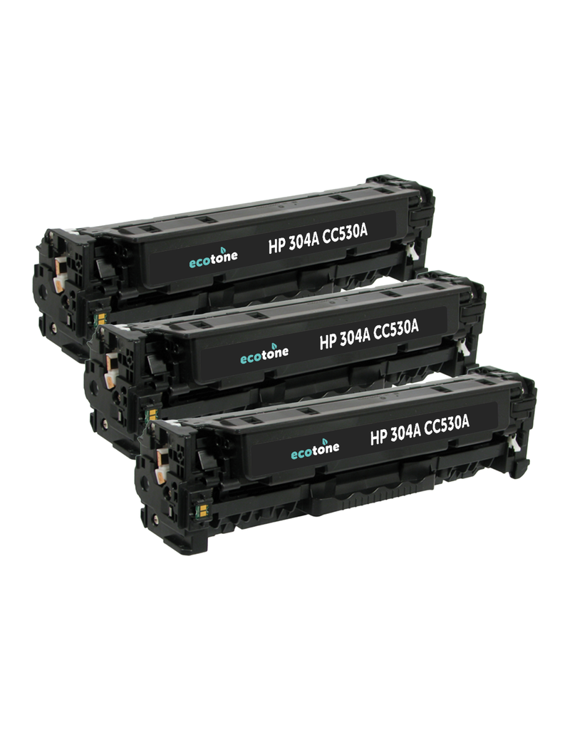 Ecotone Ecopack (Replaces HP 304A CC530A toner) 3xBL - (BL 3x3500 Pages)
