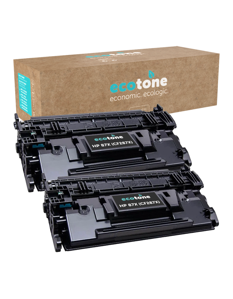 Ecotone Ecopack (Replaces HP 87X CF287X toner) 2xBL - (BL 2x18000 Pages)