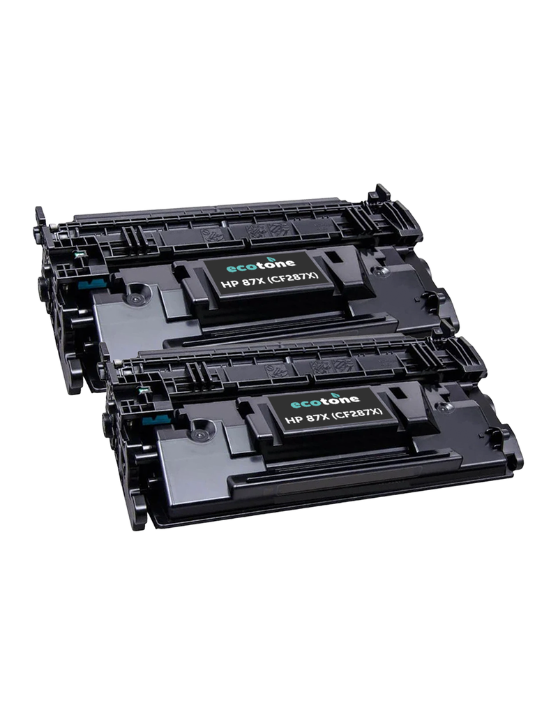 Ecotone Ecopack (Replaces HP 87X CF287X toner) 2xBL - (BL 2x18000 Pages)