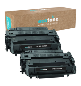 Ecotone Ecopack (Replaces HP 55X CE255X toner) 2xBL