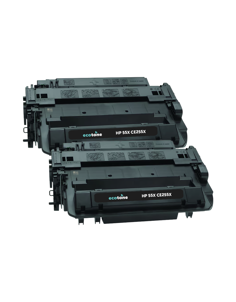 Ecotone Ecopack (Replaces HP 55X CE255X toner) 2xBL - (BL 2x24000 Pages)