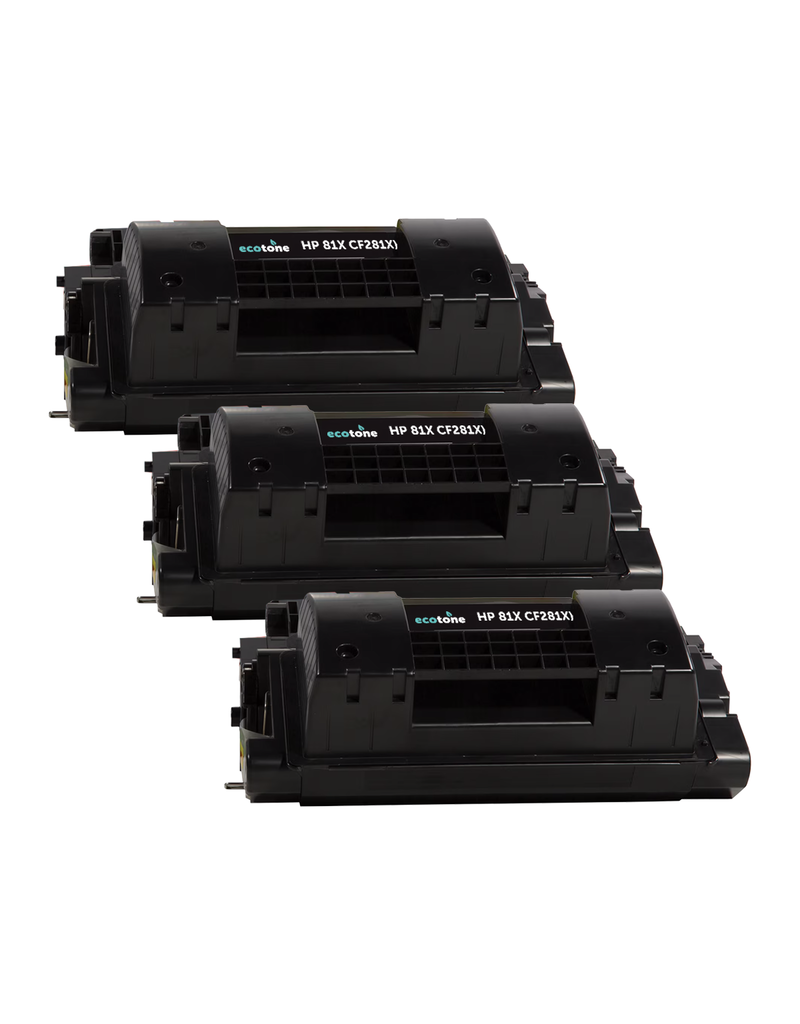 Ecotone Ecopack (Replaces HP 81X CF281X toner) 3xBL - (BL 3x25000 Pages)
