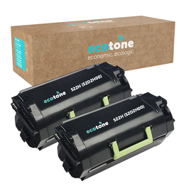 Ecotone Ecopack (Replaces Lexmark 522H 52D2H00 toner) 2xBL