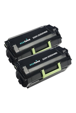 Ecotone Ecopack (Replaces Lexmark 522H 52D2H00 toner) 2xBL - (BL 2x25000 Pages)