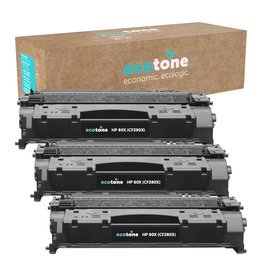 Ecotone Ecopack (Replaces HP 80X CF280X toner) 3xBL