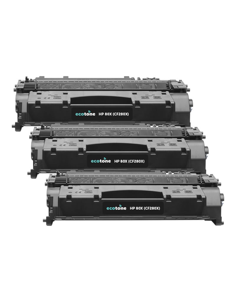 Ecotone Ecopack (Replaces HP 80X CF280X toner) 3xBL - (BL 3x6900 Pages)