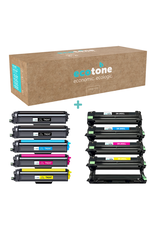 Ecotone Ecopack (Replaces Brother TN-247 toner/drum) 2xBl+1xCMY+1xDr - (BL 2x3000 Pages) (CMY 3x2300 Pages) (Drum 1x18000 Pages)