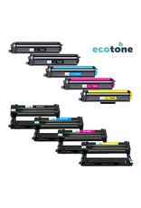 Ecotone Ecopack (Replaces Brother TN-247 toner/drum) 2xBl+1xCMY+1xDr - (BL 2x3000 Pages) (CMY 3x2300 Pages) (Drum 1x18000 Pages)