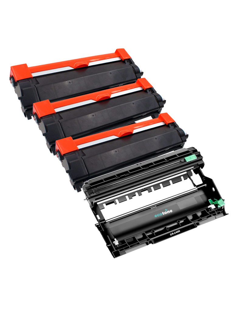Ecotone Ecopack (Replaces Brother TN-2420 toner/drum) 3xBl+1xDr - (BL 3x3000 Pages) (Drum 1x12000 Pages)