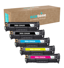 Ecotone Ecopack (Replaces HP 305X/A toner) 2xBlack + 1xCMY