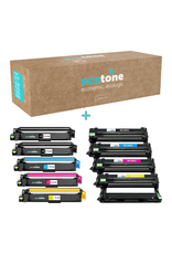 Ecotone Ecopack (Replaces Brother TN-243 toner/Drum) 2xBL+1xCMY+1xDr - (BL 2x1000 Pages) (CMY 3x1000 Pages) (Drum 1x18000 Pages)