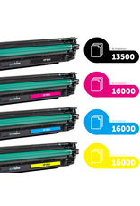 Ecotone Ecopack (Replaces HP 651A CE340A toner) 2xBlack + 1xCMY - (BL 2x13500 Pages) (CMY 3x16000 Pages)