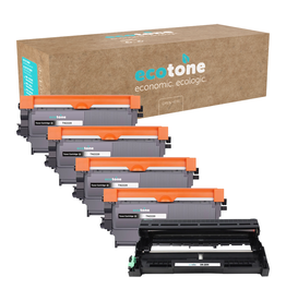 Ecotone Ecopack (Replaces Brother TN-2220 toner/drum) 4xBlack + 1xDr