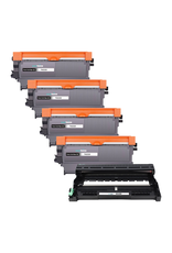 Ecotone Ecopack (Replaces Brother TN-2220 toner/drum) 4xBlack + 1xDr - (BL 4x2600 Pages) (Drum 1x12000 Pages)