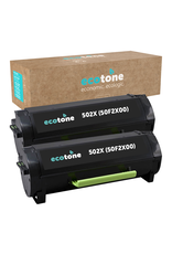 Ecotone Ecopack (Replaces Lexmark 502X 50F2X00 toner) 2xBL
