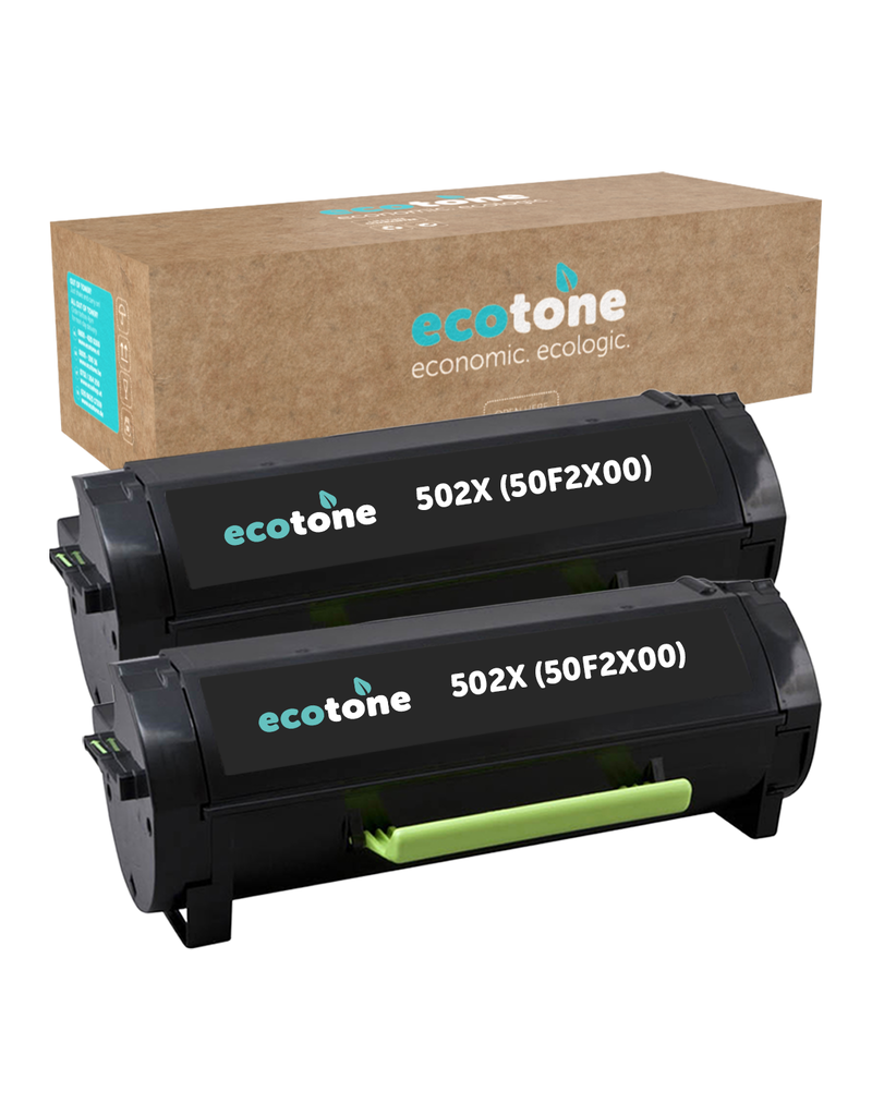 Ecotone Ecopack (Replaces Lexmark 502X 50F2X00 toner) 2xBL