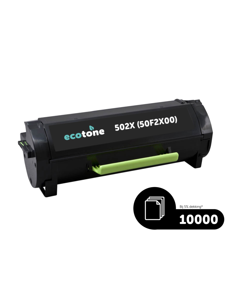Ecotone Ecopack (Replaces Lexmark 502X 50F2X00 toner) 2xBL