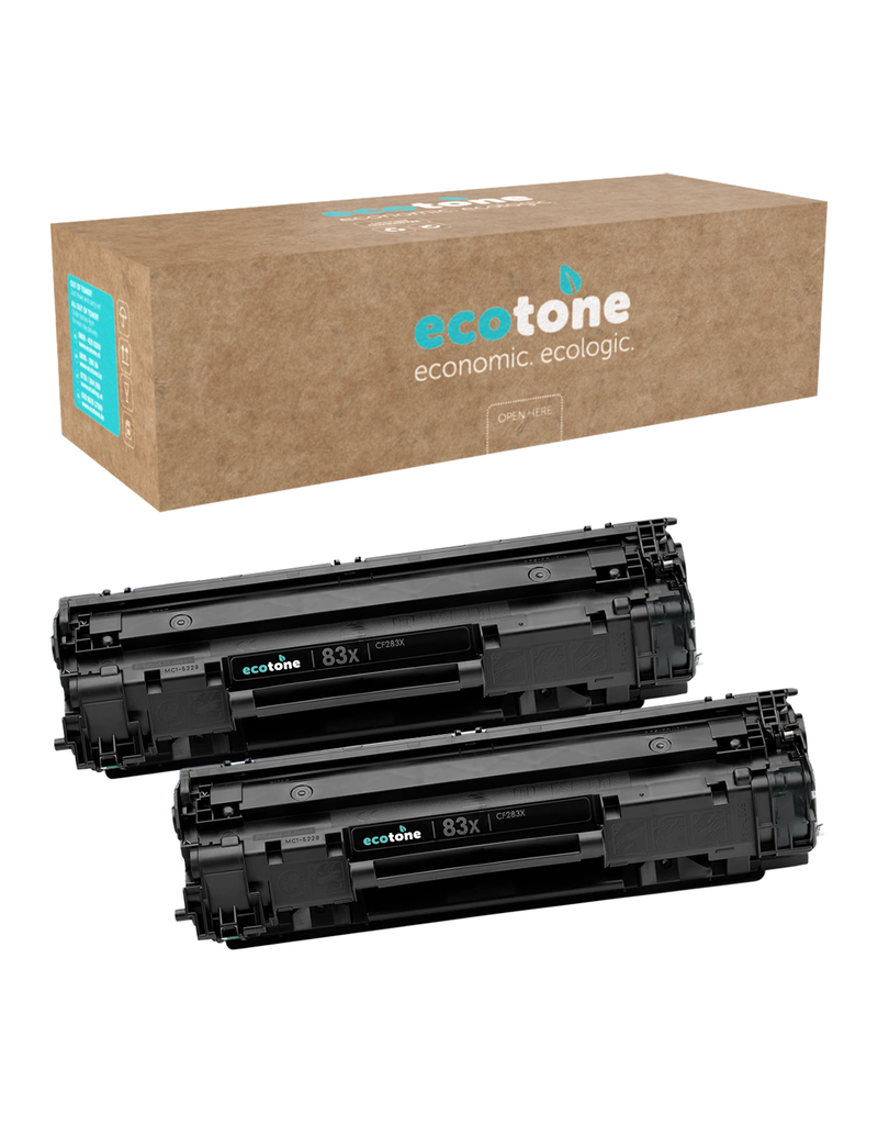 Ecotone Ecopack (Replaces HP 83X CF283X toner) 2xBL - (BL 2x3000 Pages)