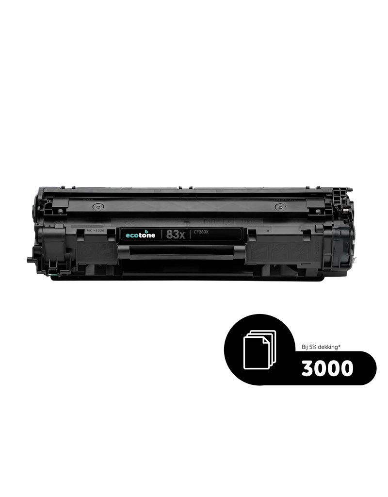 Ecotone Ecopack (Replaces HP 83X CF283X toner) 2xBL - (BL 2x3000 Pages)
