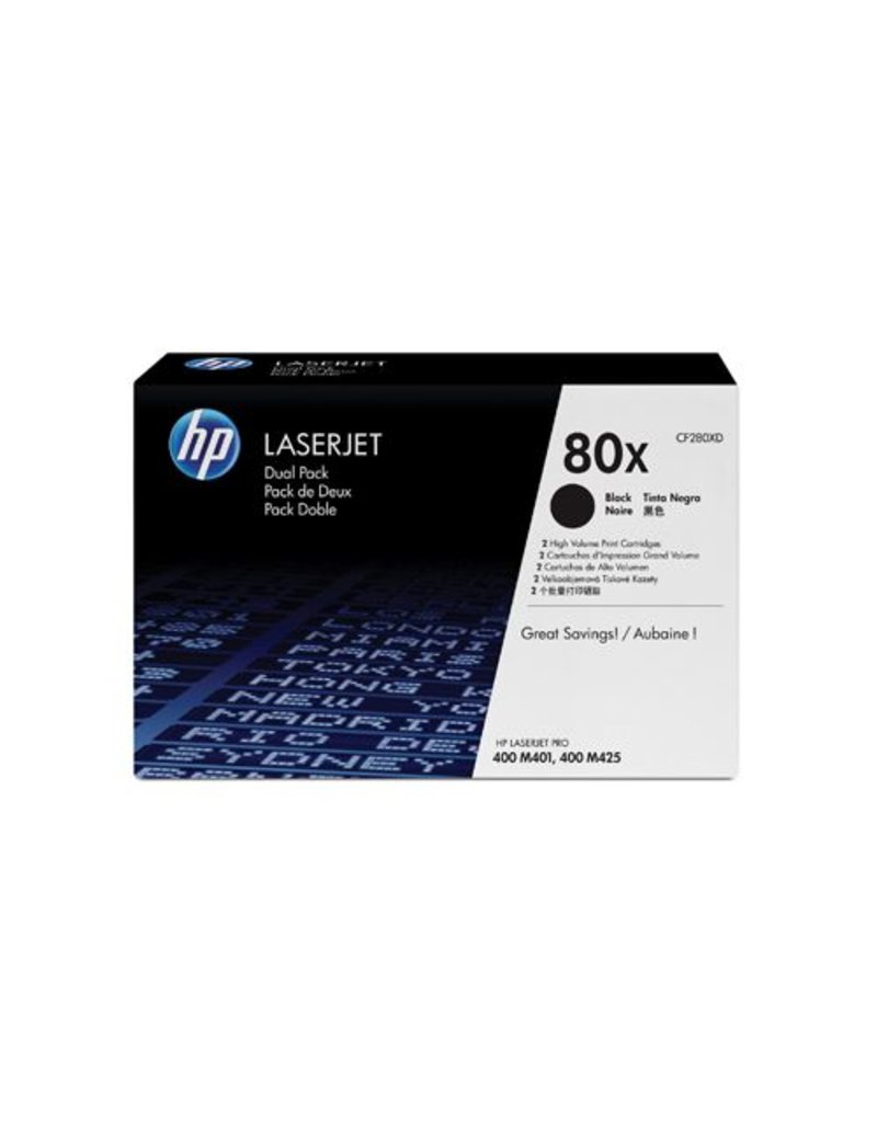 HP HP 80X (CF280XD) duopack black 2x6900 pages (original)