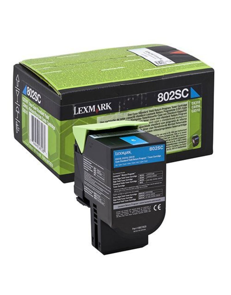 Lexmark Lexmark 802SC (80C2SC0) toner cyan 2K return (original)