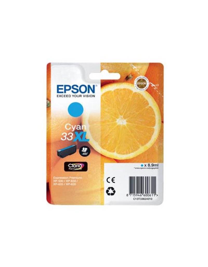 Epson Epson 33XL (C13T33624010) ink cyan 650 pages (original)