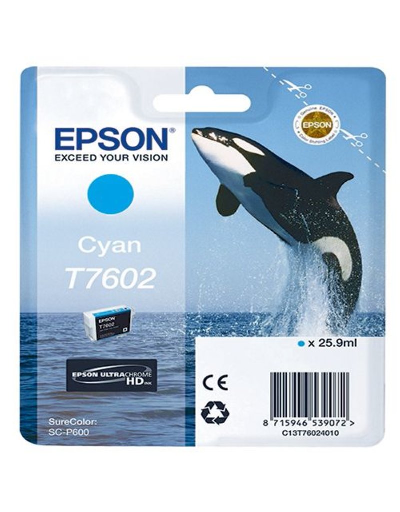 Epson Epson T7602 (C13T76024010) ink cyan 2200 pages (original)