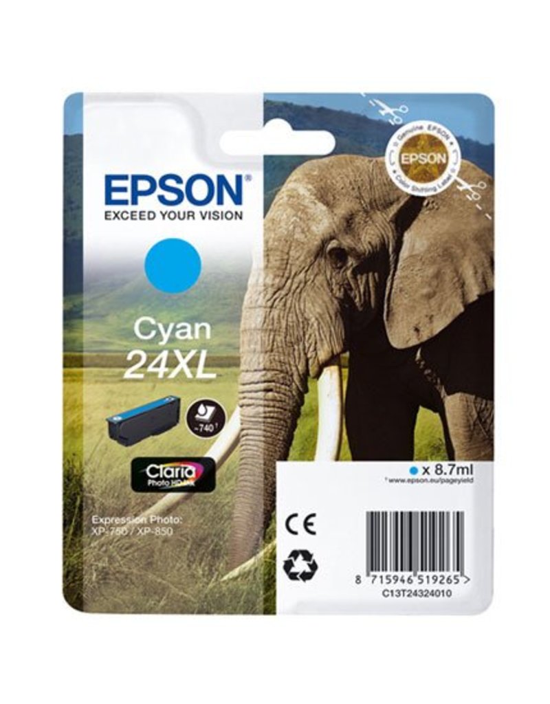 Epson Epson 24XL (C13T24324012) ink cyan 740 pages (original)